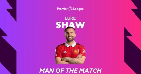 Kubet: Tấn công và phòng ngự xuất sắc giúp đội nhà giành chiến thắng Luke Shaw giành cầu thủ xuất sắc nhất trận chính thức của Premier League