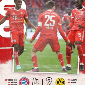 Kubet: Bundesliga-Müller lập cú đúp Koeman ghi bàn Bayern 4-2 Dortmund